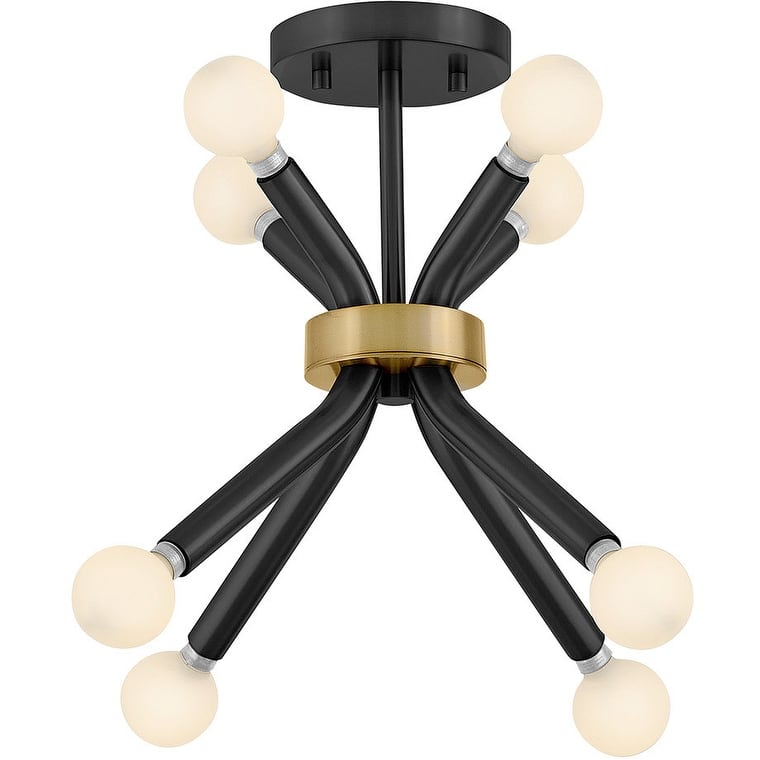 Lark 83853 Axton 8 Light 12-1/2" Wide Convertible Semi-Flush Ceiling
