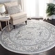 preview thumbnail 10 of 66, SAFAVIEH Isabella Minola Traditional Oriental Rug 4' Round - Light Grey/Cream