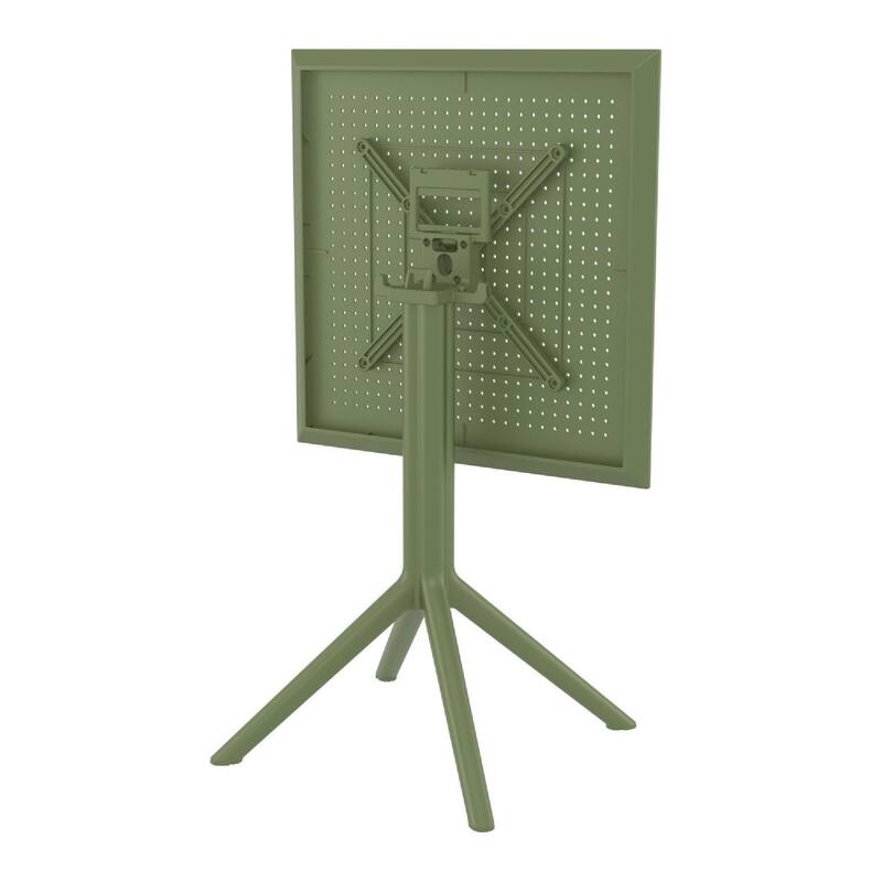 24" Olive Green Square Folding Table