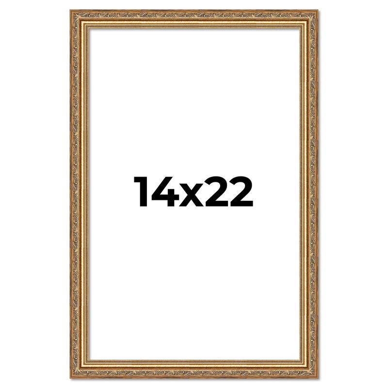 14x22 Frame Red Solid Wood Picture Frame Width 1.75 Inches | Interior Frame Depth 1 13/16 Inches
