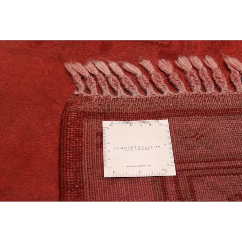 ECARPETGALLERY Hand-knotted Color Transition Red Wool Rug - 6'11 x 9'3