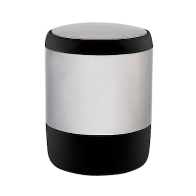 Bath Bliss Smooth Matte Stainless Steel Rotating Lid Waste Bin