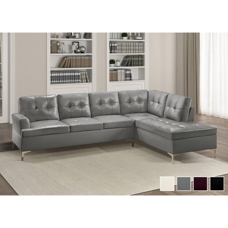 MCCafferty Faux Leather Sectional Sofa