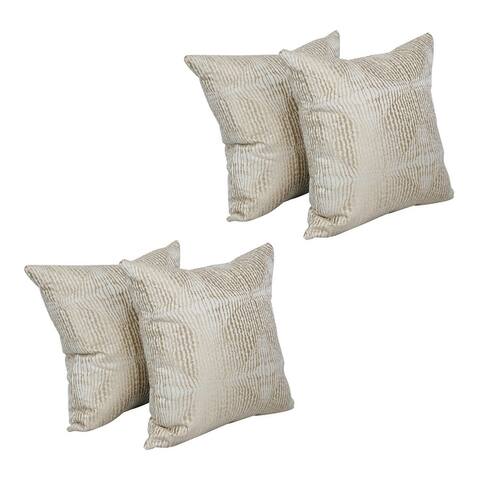 Blazing Needles 17-inch Square Throw Pillows (Set of 4)