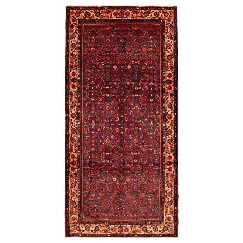 ECARPETGALLERY Hand-knotted Andelz Navy Wool Rug - 5'5 x 11'3 - Navy - 5'5 x 11'3