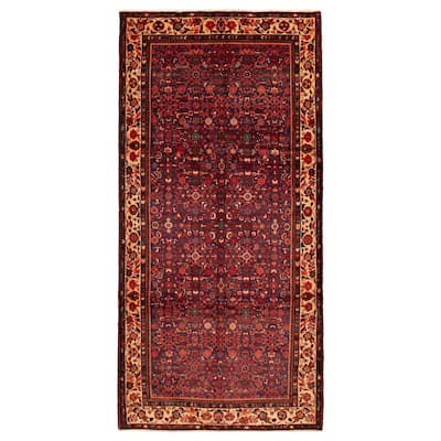 ECARPETGALLERY Hand-knotted Andelz Navy Wool Rug - 5'5 x 11'3
