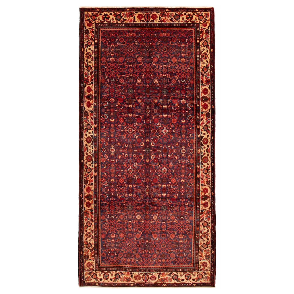 ECARPETGALLERY Hand-knotted Andelz Navy Wool Rug - 5'5 x 11'3