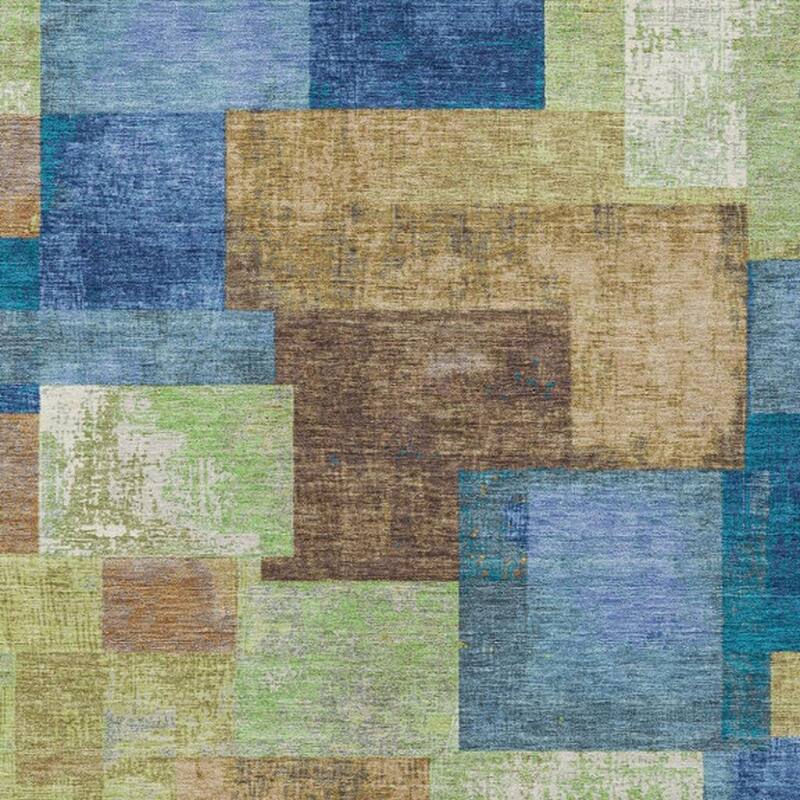 HomeRoots Geometric Traditional Rectangle Outdoor Rug