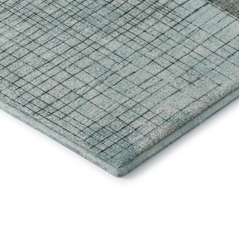 Premium Washable Super Soft Geo Hatch Mayfield Rug