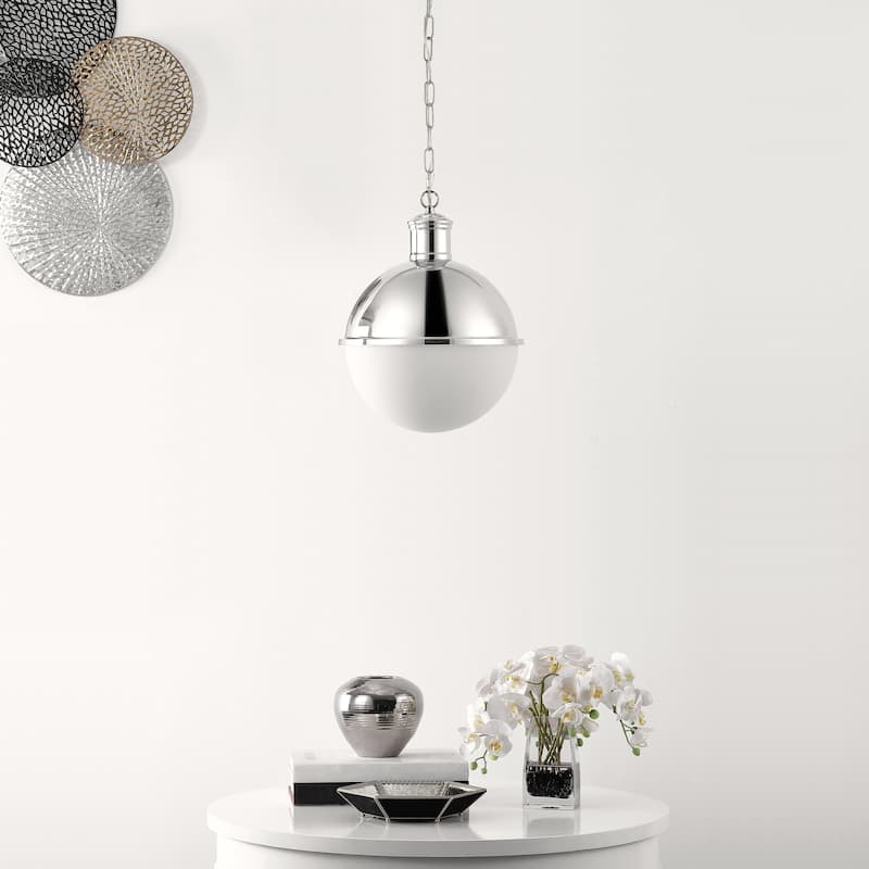 SAFAVIEH Lighting Gulseven 12.7-inch Pendant - 13" W x 13" D x 18" H - 13Wx13Dx18H - Chrome