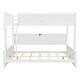preview thumbnail 10 of 23, Wood Full XL over Queen Bunk Bed with Shelves, Storage Cabinets, USB Ports, Bunk Bed Frame w/Slats Support, No Box Spring Needed