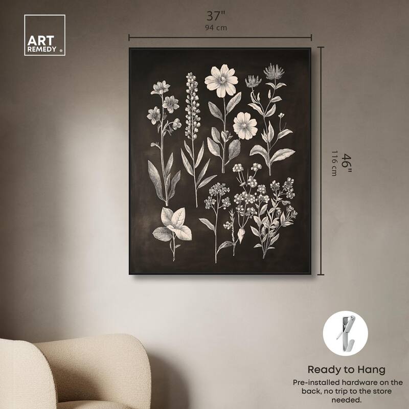 Herbarium on Dark Canvas by Art Remedy
