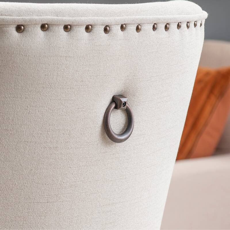 Linon Allard Modern Dining Chairs with Natural Legs (Set of 2)