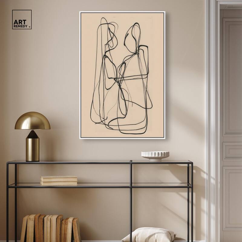 Embrace of Lines I Canvas by Art Remedy