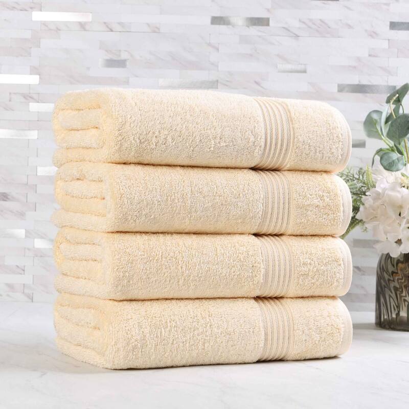 Superior Heritage Egyptian Cotton Absorbent Bath Towel Set of 4