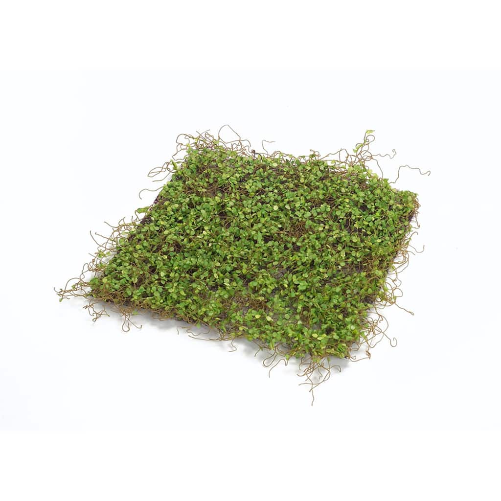Club Pack of 12 Spring Green Artificial Decorative Square Moss Mat 12"