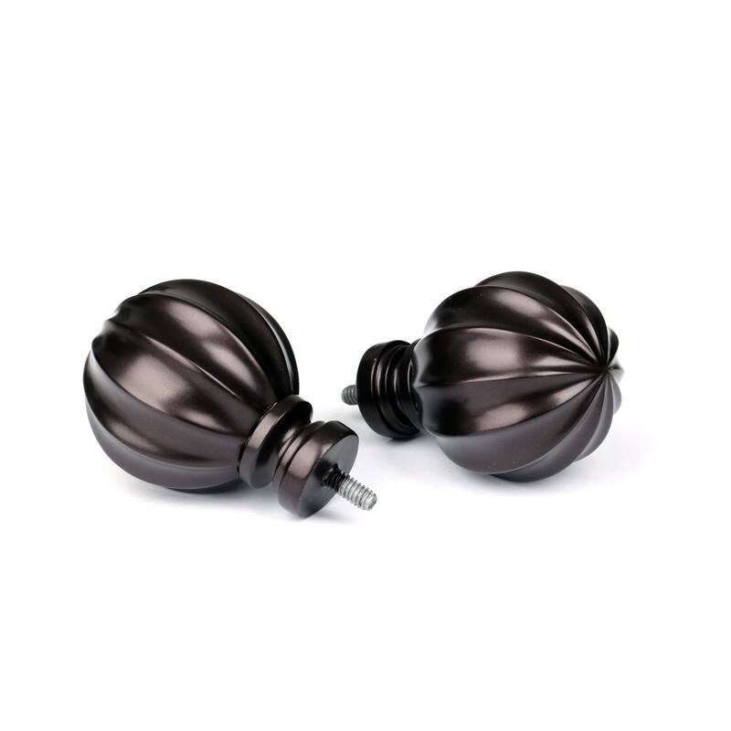 UTOPIA ALLEY Wall Mounted 3/4 Inch Curtain Rods For Windows, Adjustable Drapery Rods, ORB - Bronze - 48" - 86"