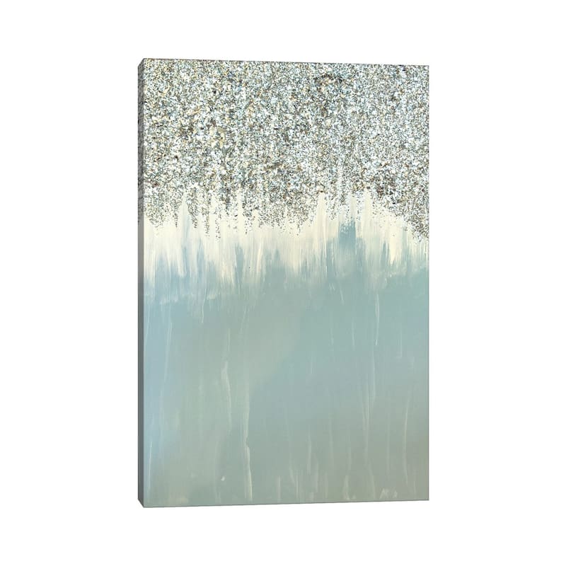iCanvas "Blue And Silver Shimmer" by Amber Lamoreaux Canvas Print