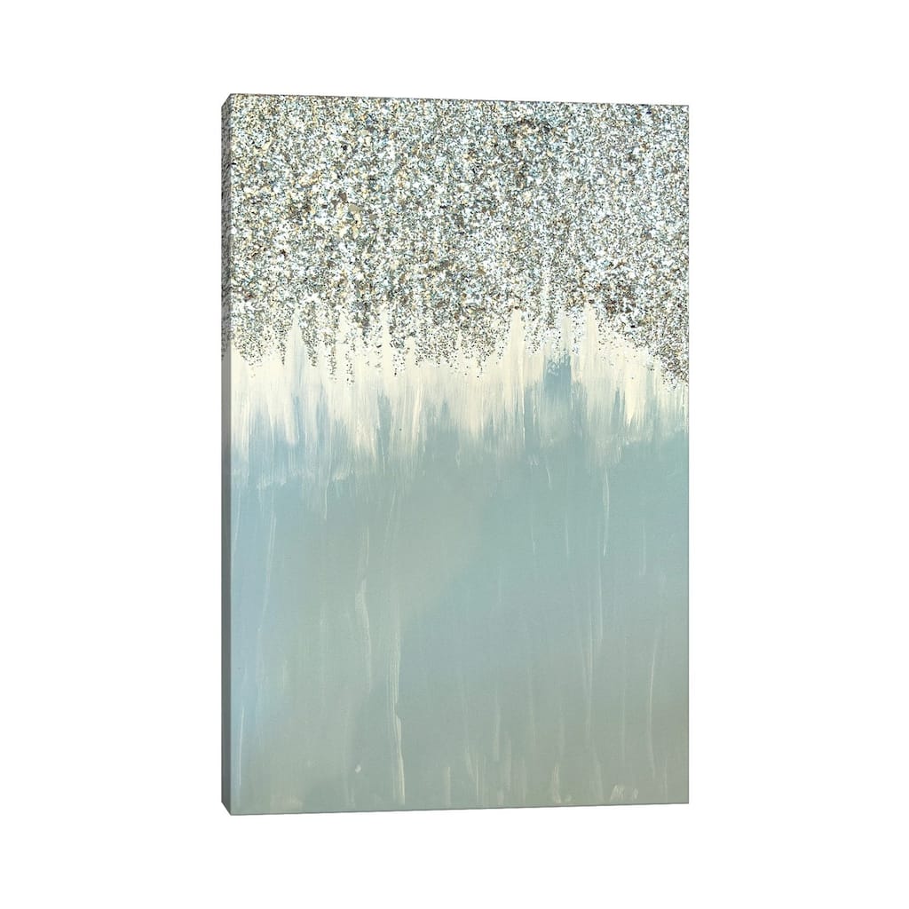 iCanvas "Blue And Silver Shimmer" by Amber Lamoreaux Canvas Print