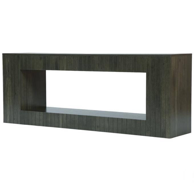 63-Inch Low Console Table, Wooden Entryway Shoe Bench with Storage