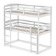 preview thumbnail 15 of 16, Twin over Twin over Twin High Quality Pine Wood Frame Triple Bunk Bed with High Guardrails