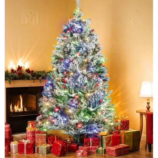 6.5 ft pre lit christmas tree multicolor outlet
