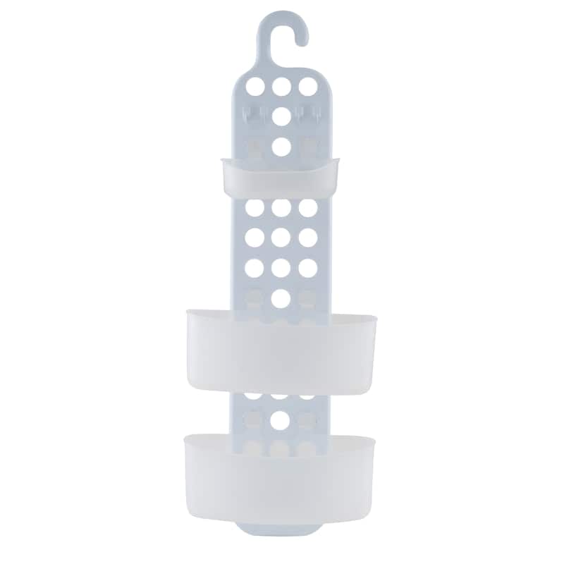 Bath Bliss 3 Tier Adjustable Shelves Shower Caddy in White - 10"x 5"x 28"