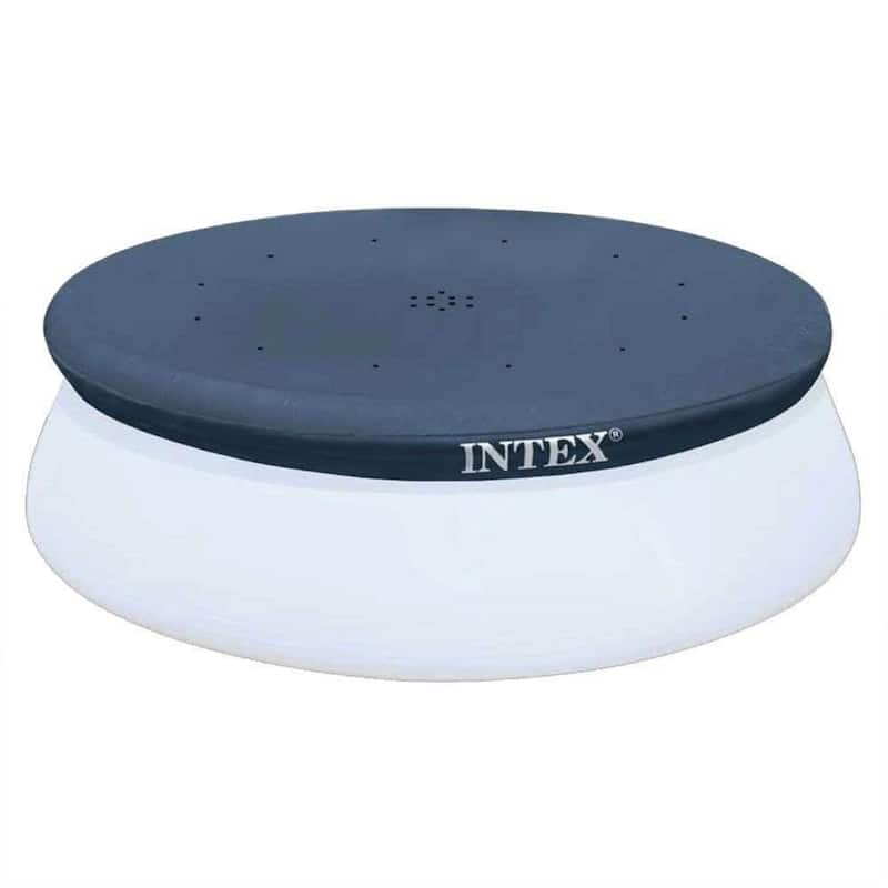 Intex 10 Foot Easy Set Round Above Ground Swimming Pool Debris Vinyl Cover, Blue - 5.2