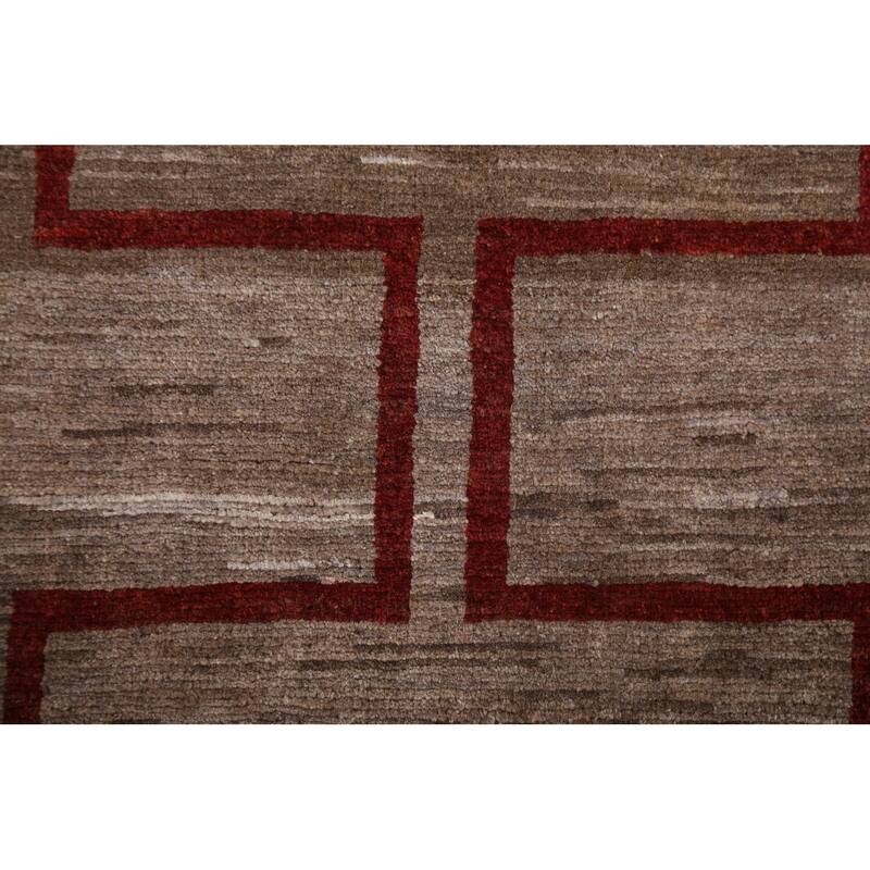 Geometric Modern Gabbeh Kashkoli Oriental Wool Area Rug Hand-knotted - 5'4" x 7'6"