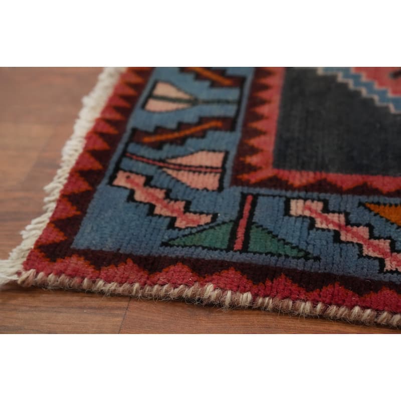 Hand Knotted Oriental 100% Wool Carpet Traditional Tribal Greys & Charcoal Tabriz Area Rug - 8' 8'' X 4' 6''