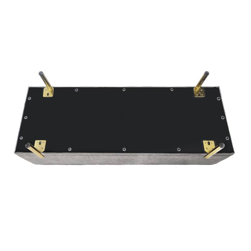 Adeco Tufted Storage Ottoman Bench Assemble Required