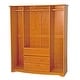 preview thumbnail 7 of 24, Family 100-percent Solid Wood Wardrobe (No Shelves Included)