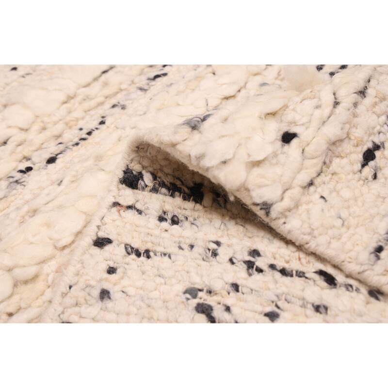 ECARPETGALLERY Hand-knotted Looma Cream Wool Rug - 8'1 x 10'3