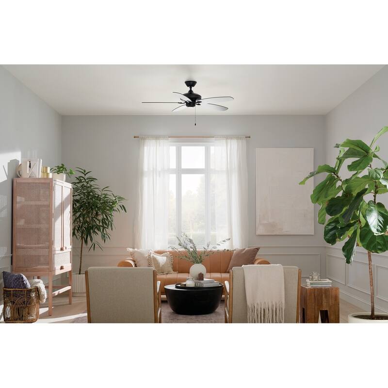 Kichler Renew 52 inch Ceiling Fan Satin Black with Reversible Blades