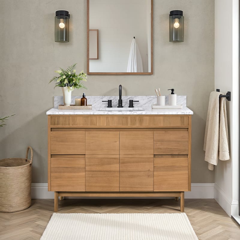 Avanity Kayla Bathroom Vanity Only in Natural Teak