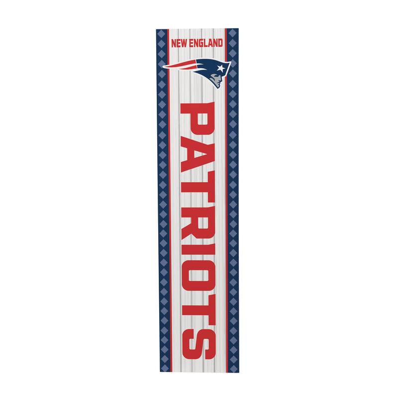 47" Double Sided Seasonal Porch Leaner, New England Patriots - 47" x 11.25"
