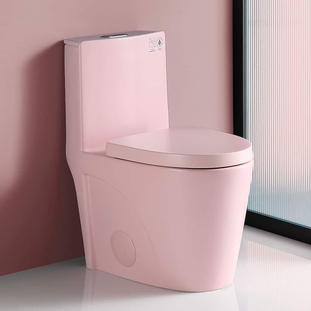 1.1/1.60 GPF Dual-Flush Elongated One Piece Toilet with Soft Close Seat - 27" x 16" x 31"