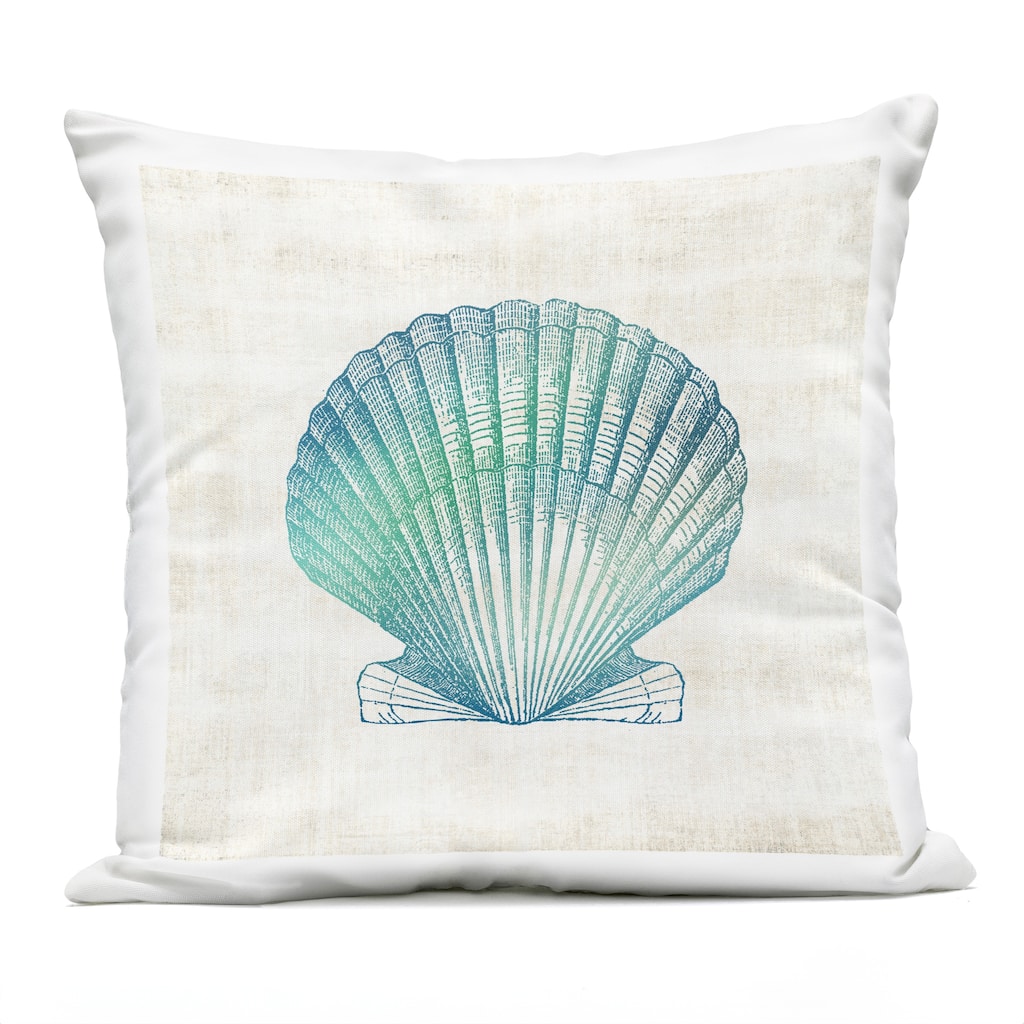 Stupell Gradient Clam Seashell Printed Outdoor Throw Pillow Design by Susan Arnot