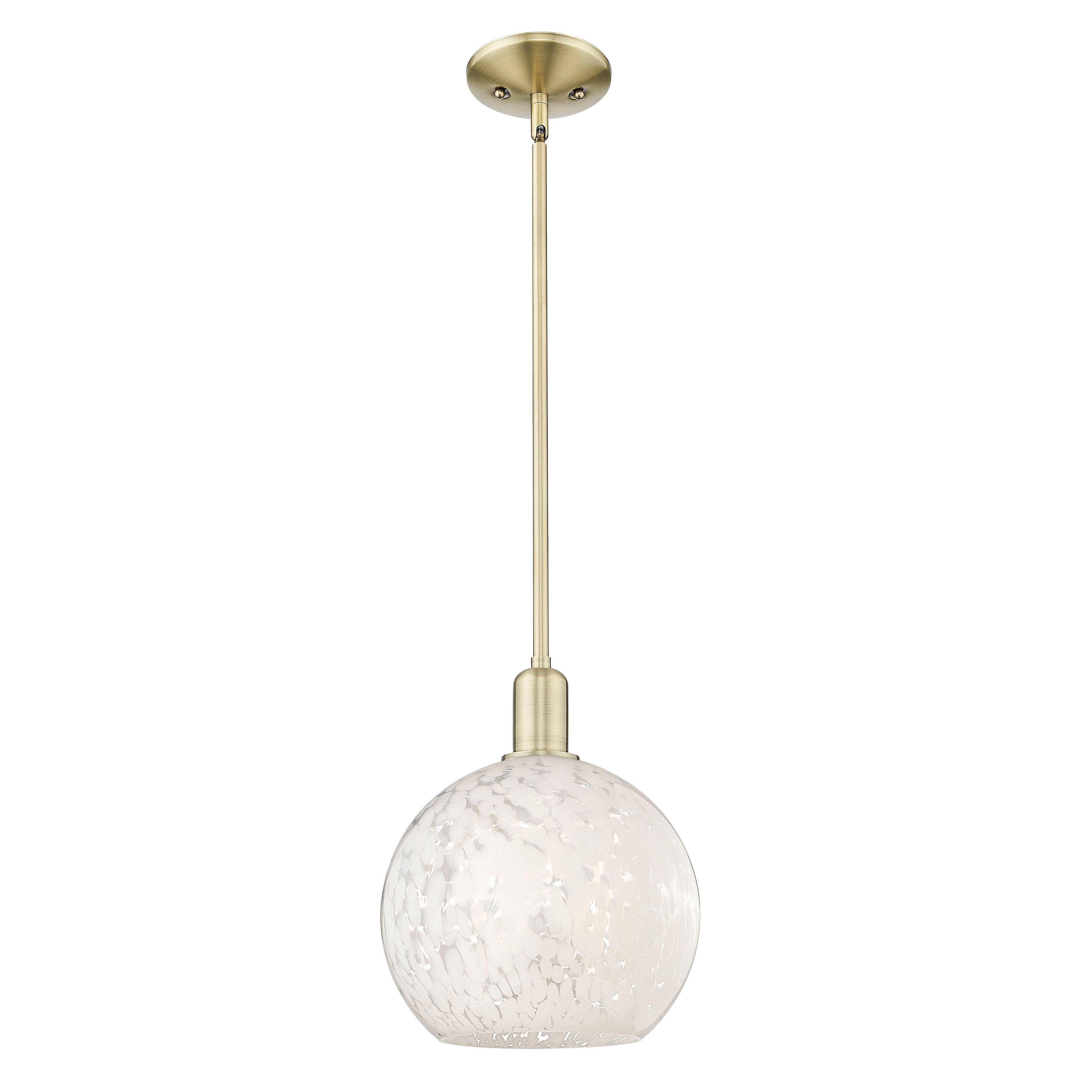 Innovations Lighting Endless Possibilities Arcadia - White Mouchette - 1 Light 10" Stem Hung Mini Pendant