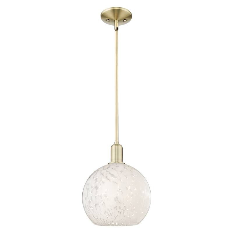 Innovations Lighting Endless Possibilities Arcadia - White Mouchette - 1 Light 10" Stem Hung Mini Pendant