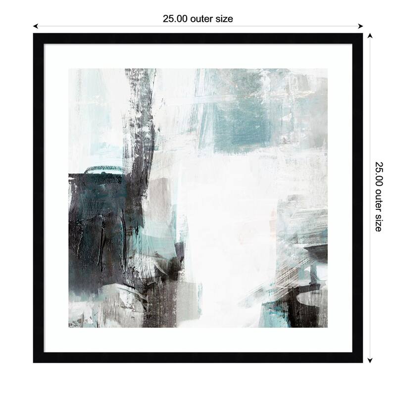 Misty Reflections on Still Water No. 2 by Hannah Dawson Wood Framed Wall Art Print - 25 x 25 in