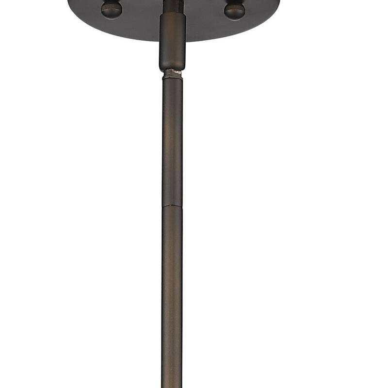 HomeRoots Antique Bronze Hanging Light with Pebbled Glass Shade - 10.5' X '9.75' X '10.5