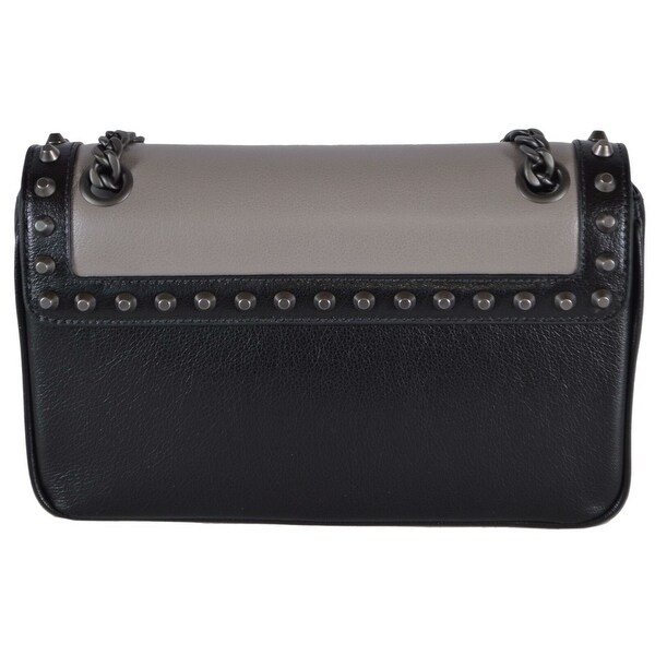 black and grey purse