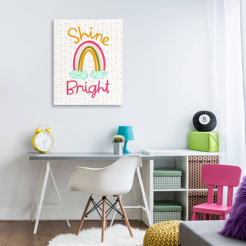Stupell Shine Bright Geometric Rainbow Canvas Wall Art Design By Mandy Ford Art + Illustration