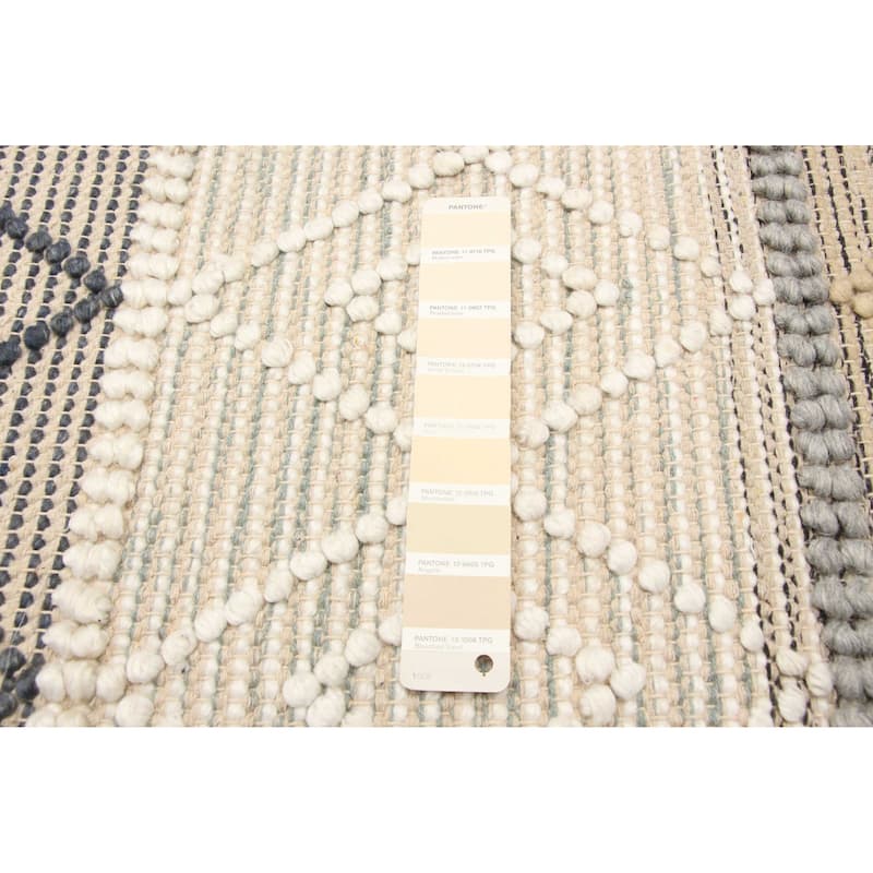 ECARPETGALLERY Braid weave Sienna Cream Wool Rug - 6'1 x 9'0