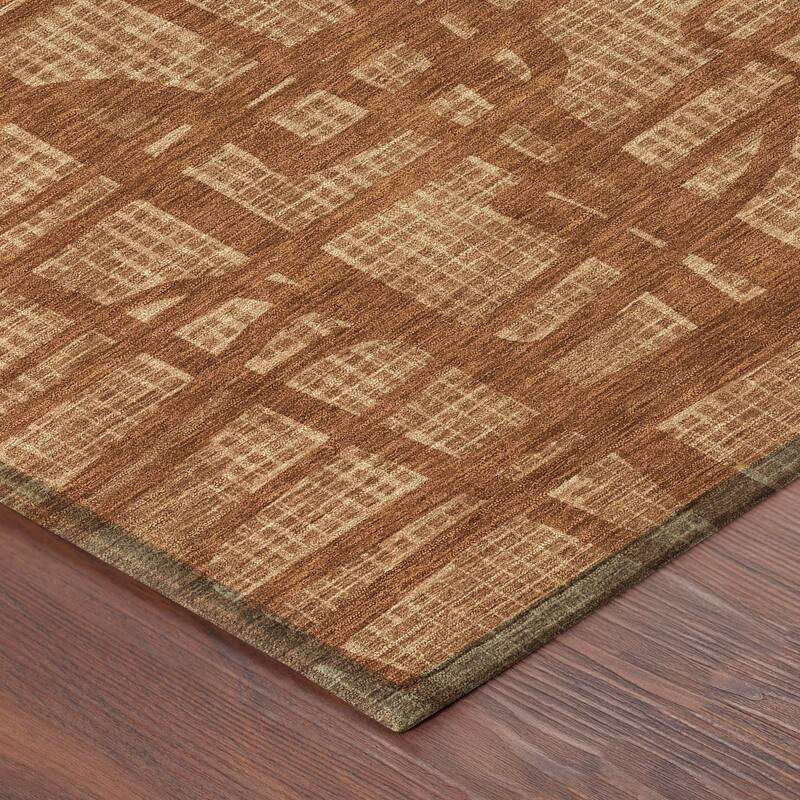 Machine Washable Indoor/ Outdoor Modern Centurion Chantille Rug