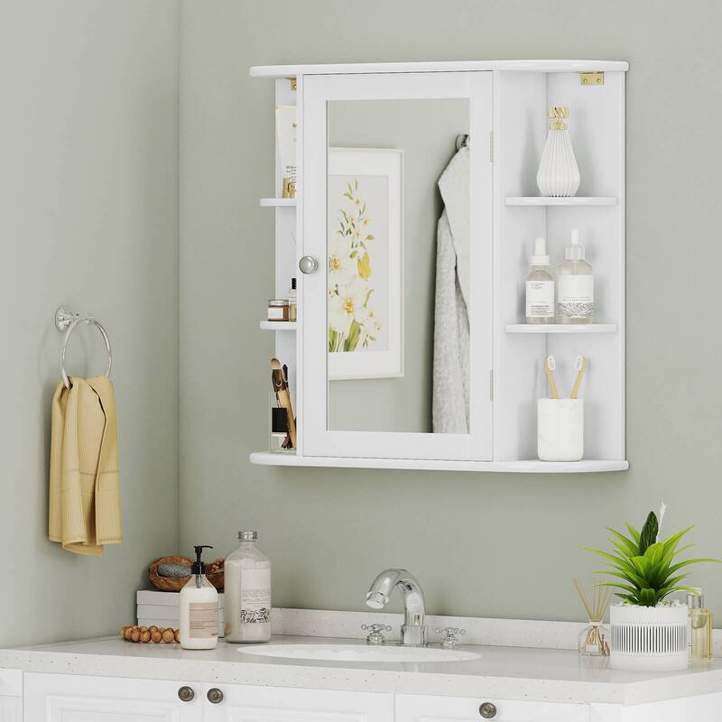 Multipurpose Wall Surface Bathroom Storage Cabinet Mirror - See Details