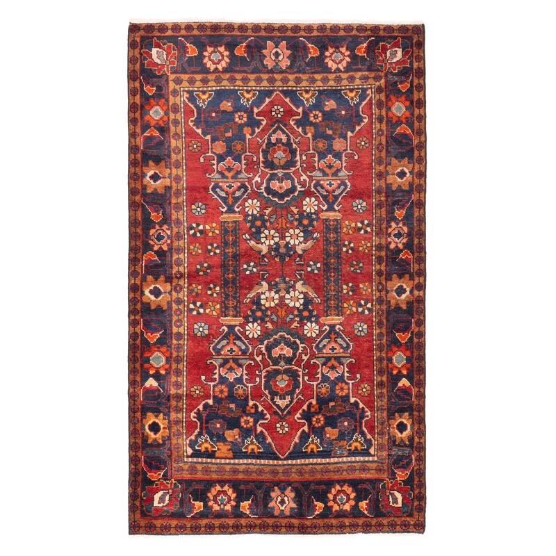 ECARPETGALLERY Hand-knotted Anatolian Vintage Red Wool Rug - 4'5 x 7'8