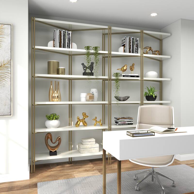 CosmoLiving by Cosmopolitan Sleek Ceramic Glam Vase with Varying Patterns (Set of 3) - Silver, Gold, Dark Blue, White