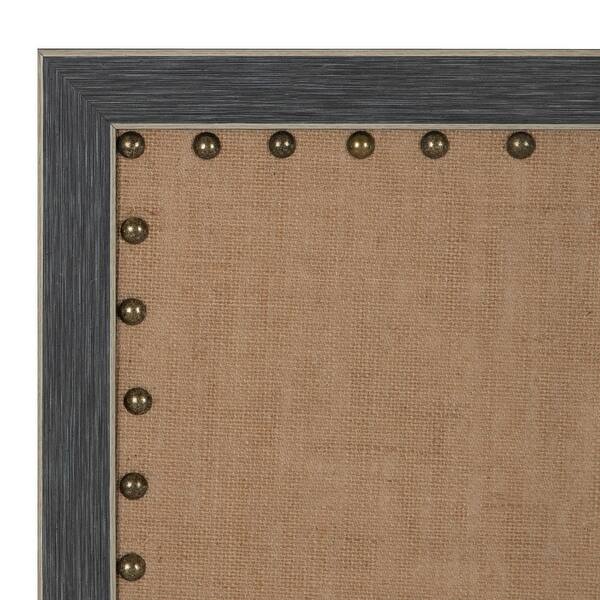 Shop Black Framed Burlap Pinboard And Chalkboard Overstock
